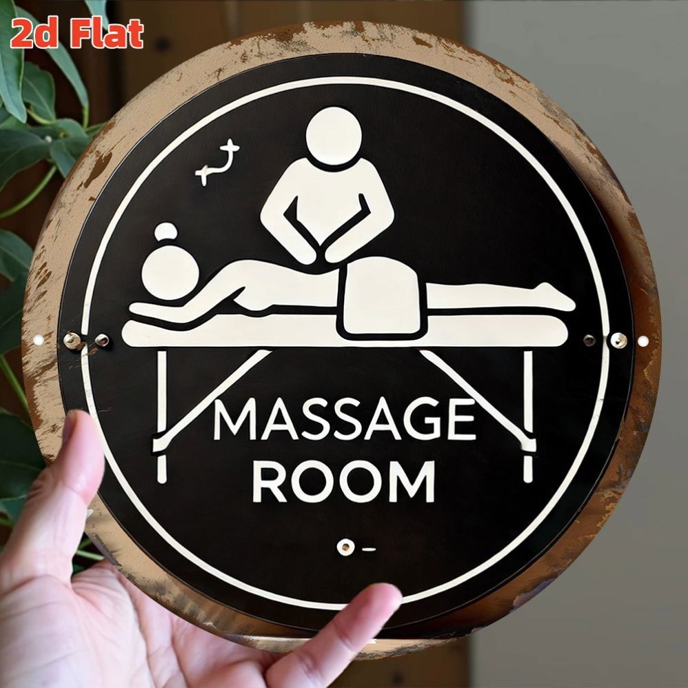 Spa Wellness Center - 2Dフラット、高精細プリント、防水&防塵、ウェルネスセンター-ユニークなスパギフト&健康の日の装飾、部屋の装飾に最適