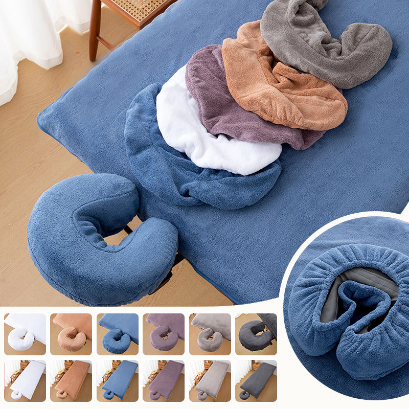 コーラルフリース美容サロンベッドシーツとU字型枕カバー（マッ - Spa Wellness Center のレビューと価格