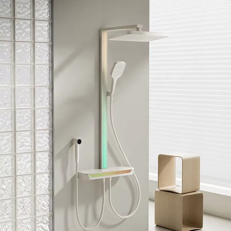真鍮製デジタル滝シャワーセット壁掛けレインピアノスマートマッ - Spa & Wellness Earth City Москва のレビューと価格