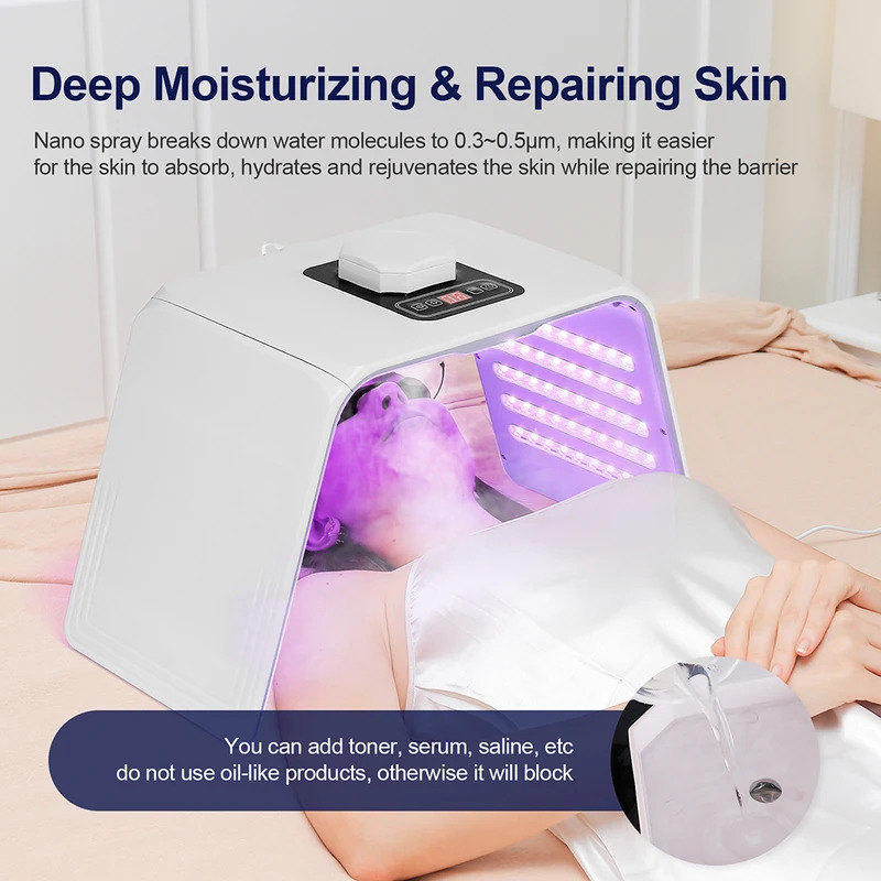 7 色 LED フォトン美容マスク肌保湿ナノスプレーフェイス - Spa & Wellness Earth City Москва のレビューと価格